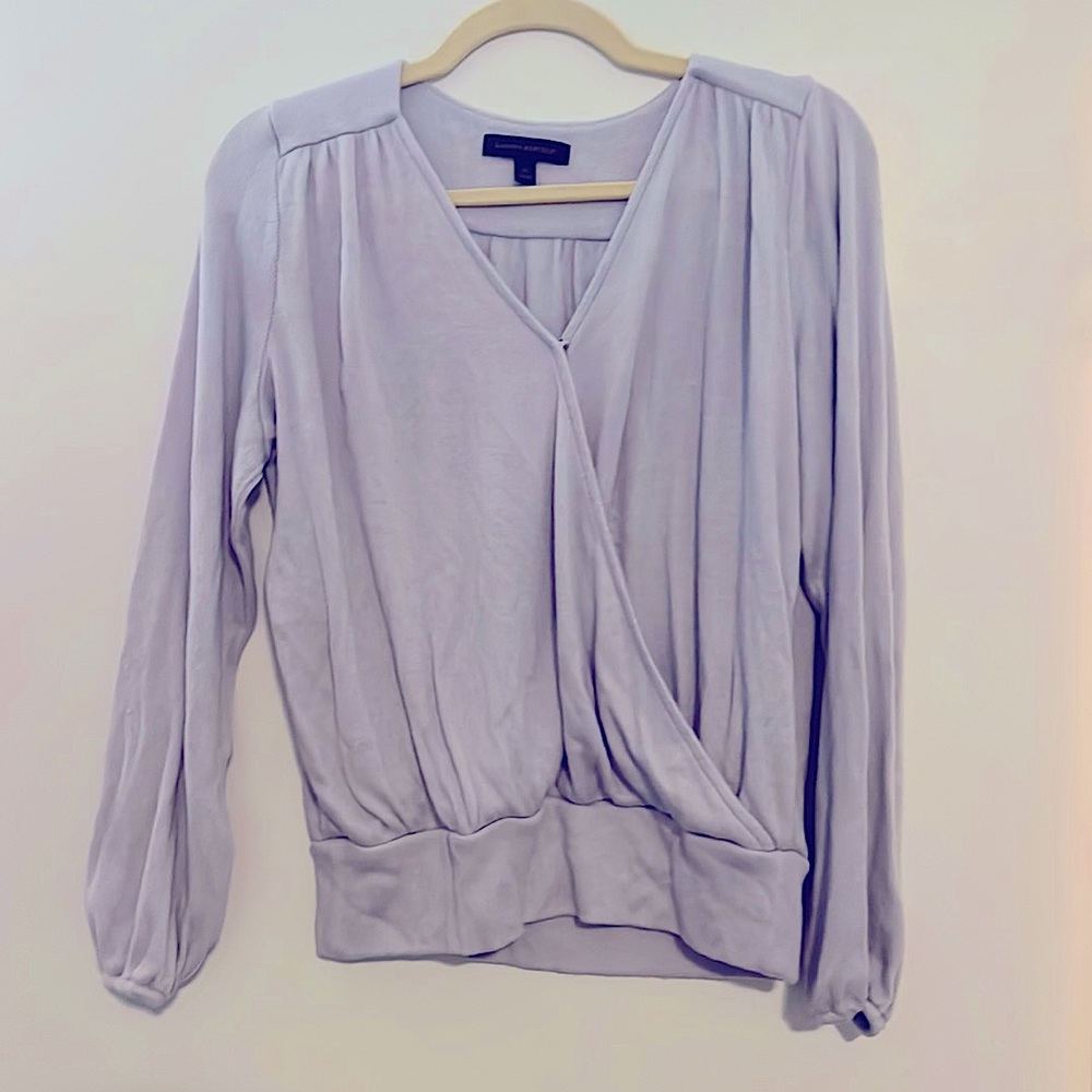 Banana Republic grey/purple ish top. Size medium